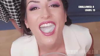 Annie Reis Receives 107 Mouthfuls Of Cum In A Wild Orgy