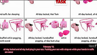 Sissy'S Humiliating Internal Toy Play On International Male Chastity Day