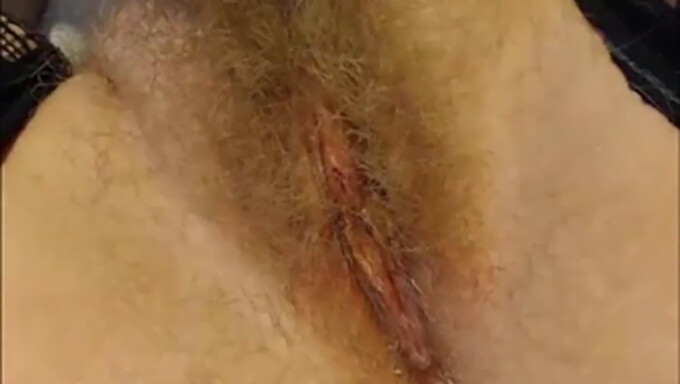 Amateur Webcam Video Of A Hairy Blonde'S Pussy Close Up