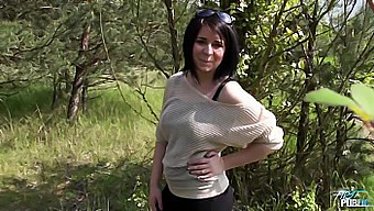 Amateur Teen Enjoys Public Titty Fucking In The Countryside