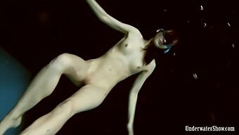 Vera Brass, A Young Czech Woman, Strips Down And Swims Nude Underwater In A Pool