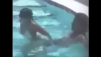 Diversão Selvagem E Molhada Na Piscina