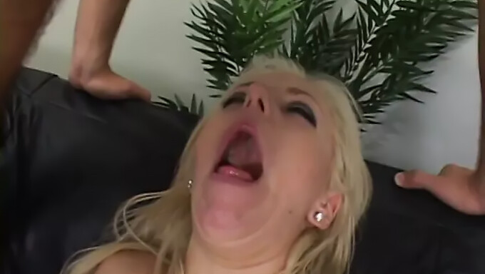 Ung Blond Babe Får Ansiktsbehandling Efter Att Ha Deepthroat Kuk