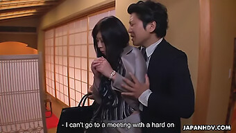 Japanese Secretary Seduces Her Boss For A Wild Restaurant Tryst