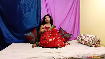 Desi Girl Reaches Orgasm Through Self-Pleasure In Red Sari