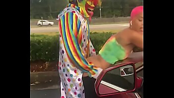 Gibby The Clown Engages In Outdoor Sex With Jasamine Banks, An Ebony Beauty, During The Day