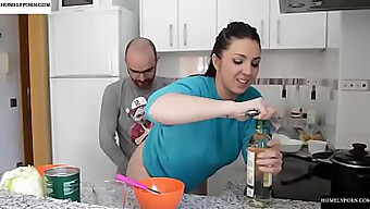 Pamela Sanchez And Jesus Engage In Sexual Activity While Cooking In The Kitchen